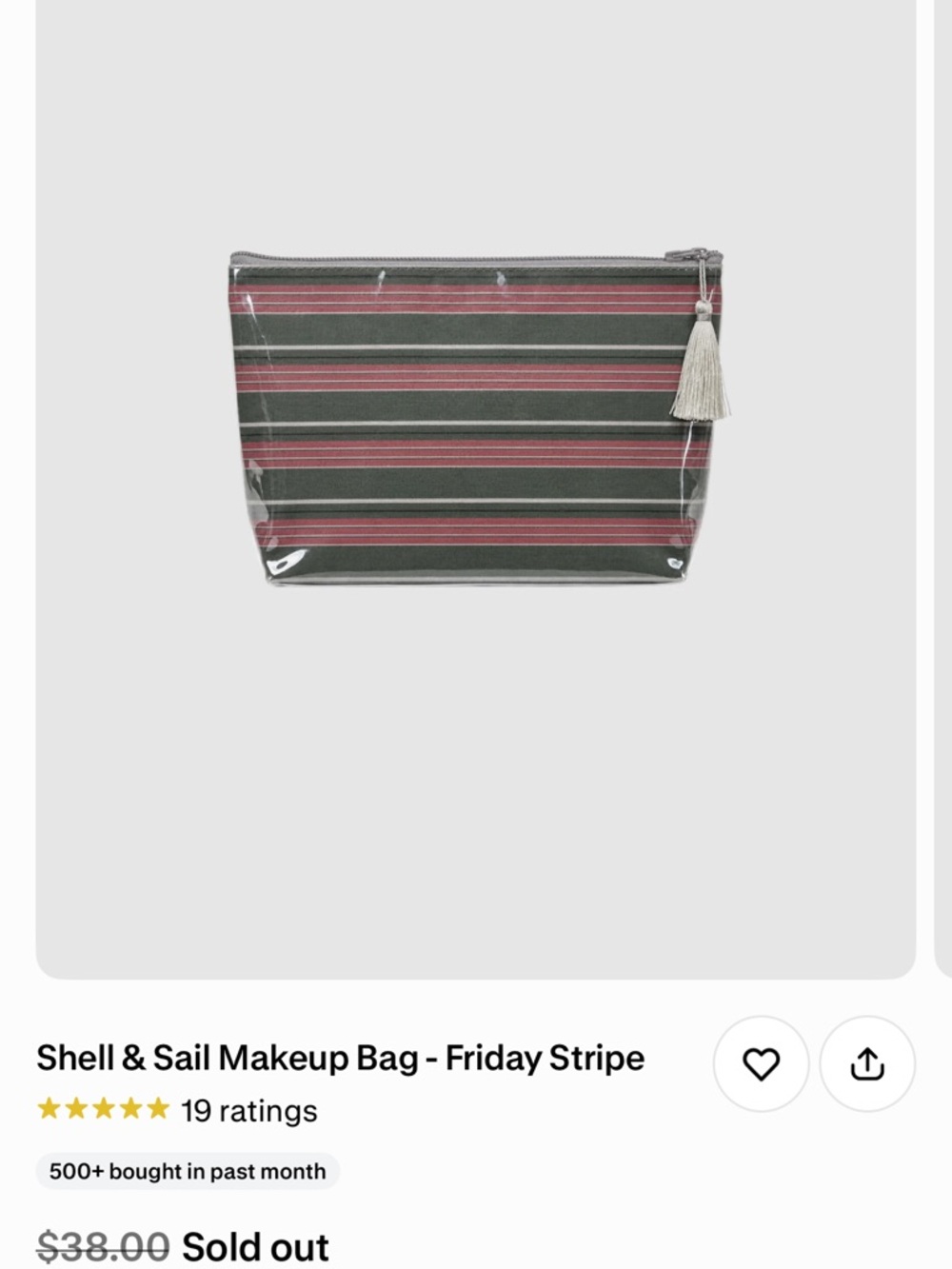 Shell & Sail Friday Stripe Pouch - Dairy Boy